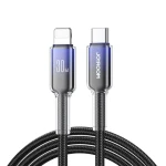 Joyroom S-A42 Crystal-Clear Series Nabíjecí kabel USB-C (M) - Lightning (M) 30W 1.2m černá (6956116728113)