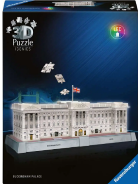 3D Puzzle Iconics: Buckinghamský palác (Noční edice) 216 dílků
