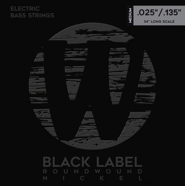 Warwick Black Label Nickel-Plated Steel 6 Medium .025-.135