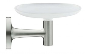 DURAVIT - Starck T Mýdlenka s držákem, matné sklo/kartáčovaný nerez 0099337000