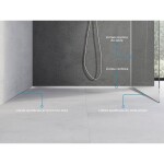 MEXEN - Line-B spádová lišta nástěnná 120 cm levá, nerez 181002120L