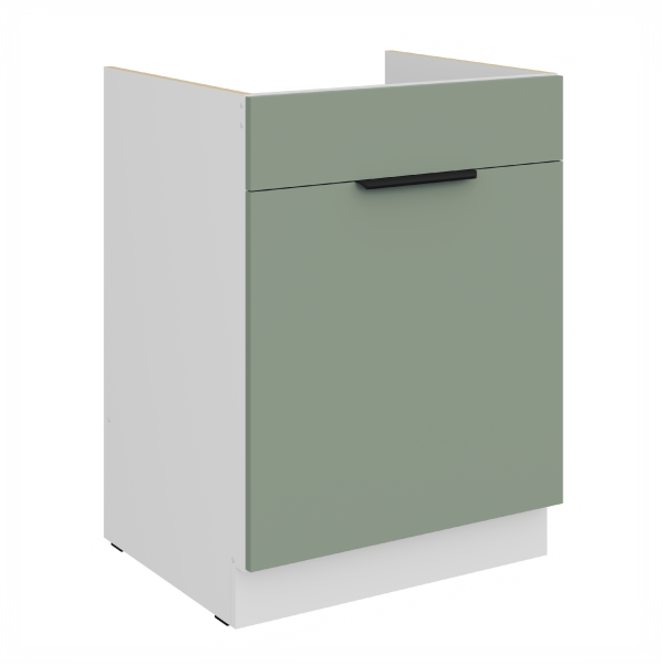 Spodní skříňka pod dřez Aria 60 ZL 1S BB - Premium Box Barva korpusu: Bílá, Barva dvířek: SA - Aquamarine AFM