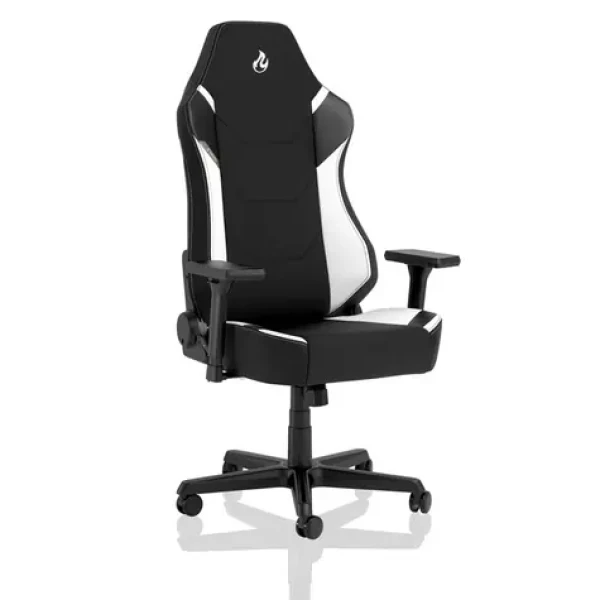 Nitro Concepts X1000 Radiant White bílá / Herní židle / látka / nastavitelná / pojezdová kolečka / nosnost 135 kg (NC-X1000-BW)