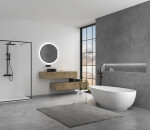 CERANO - Sprchový nástěnný sloup Elma - termostatická sprchová baterie - černá matná CER-424327