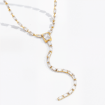 ELENYS Linear Drop – pozlacený náhrdelník 18K žluté zlato Délka: 40+5 cm / max. 45 cm