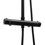 Erga Bodo Therm, sprchová souprava s termostatickou baterií a dešťovou hlavicí 23x23cm, černá matná, ERG-YKA-BP.BODO-THERM-23-BLK