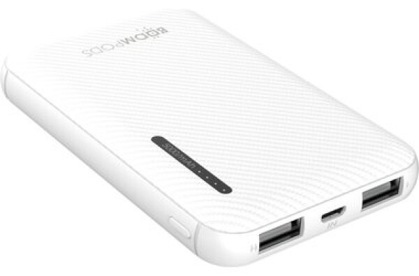 Boompods Obi bílá / Powerbanka / 5000mAh / 2x USB / Micro-USB (PBOWHT)