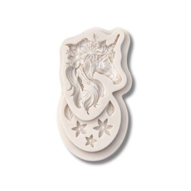 Dortisimo Silikonová forma Jednorožec s květinami