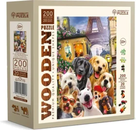 WOODEN CITY Dřevěné puzzle Štěňata v Paříži