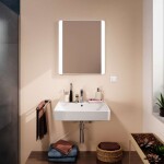 HANSGROHE - Xarita Lite Q Zrcadlo s LED osvětlením, 70x60 cm, matná bílá 54962700