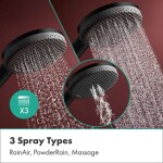 HANSGROHE - Raindance Alive S Sprchový set s termostatem pod omítku, s tělesem, průměr 30 cm, 3 proudy, matná černá 24622670