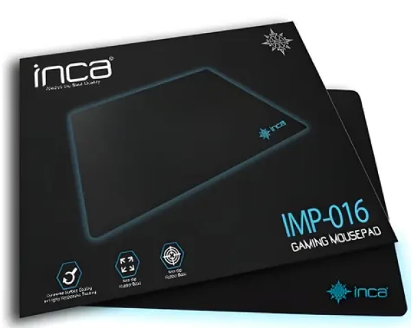 INCA IMP-016 černá / Podložka pod myš / textil / 220x290x3 mm / protiskluzová základna (IMP-016)
