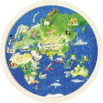 Puzzle Svět 57 dílků oboustranné, dřevěné