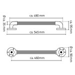 RIDDER - Pevnostní madlo plastové, 450, černá A1014510