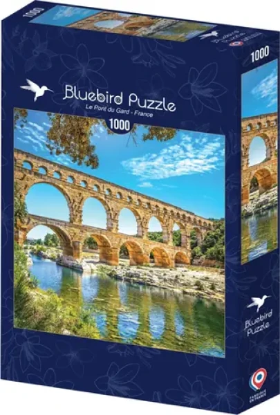 BLUEBIRD Čtvercové puzzle Pont du Gard, Francie