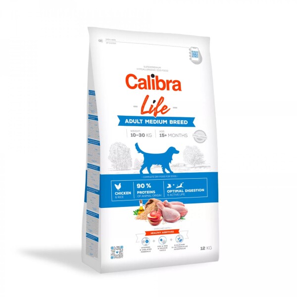 Calibra Dog Life Adult Medium Breed Chicken Hmotnost balení: 12 Kg