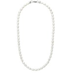 Pánský perlový náhrdelník Joel - sladkovodní perla, 50 cm Bílá