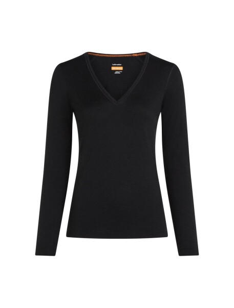 ICEBREAKER Wmns Merino 200 Oasis LS V Neck, Black velikost: S