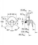 GROHE - Eurostyle Sprchová baterie pod omítku s tělesem, chrom 23725003