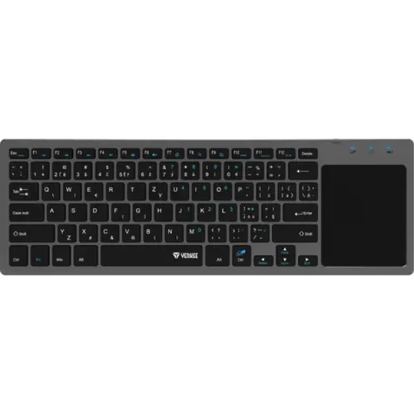 YENKEE YKB 5000CS WL šedá / Bezdrátová klávesnice s touchpadem / 2.4GHz / CZ Layout (45017521)