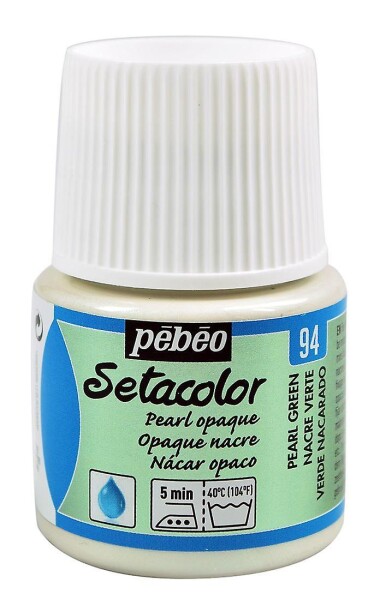 Barva na textil Pébéo Setacolor Pearl 45 ml - Zelená perleťová 94