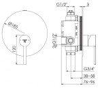 STEINBERG - 260 Sprchová baterie pod omítku, chrom 260 2243 3