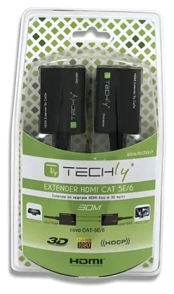 Techly 301153 černá / Extender HDMI / UTP Cat5e/Cat6 / do 30 m / FullHD (301153)