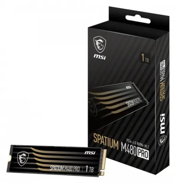 MSI SPATIUM M480 PRO 1TB / SSD / M.2 2280 / PCIe 4.0 x4 NVMe / R: 7400 MB/s / W: 6000 MB/s (S78-440L1G0-P83)