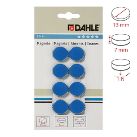 Dahle magnet plánovací, Ø 13 mm, 1 N, 8 ks, modré
