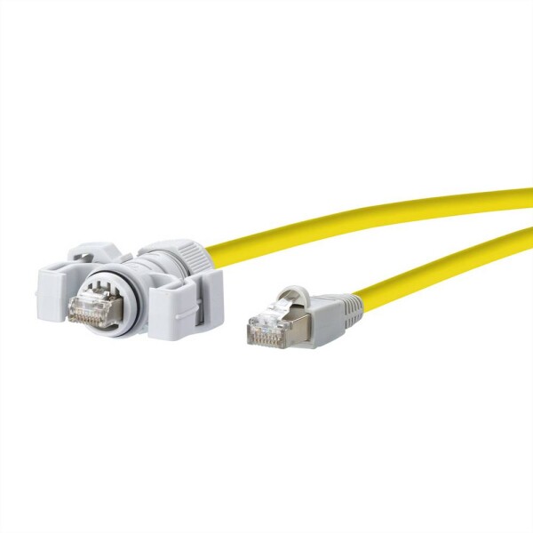 Metz Connect 141N113K100B0 RJ45 síťové kabely, propojovací kabely CAT 6 S/FTP 20.00 m žlutá IP65, krytí PUR 1 ks