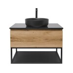 Koupelnová skříňka s umyvadlem SAT B-Way 79x30x45 cm dub BWAY80OAKTKFUB BWAY80OAKTKFUB