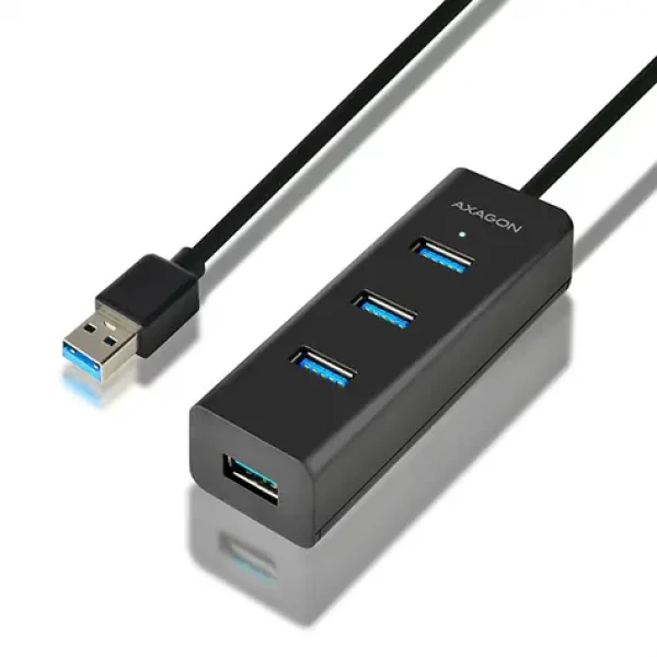 AXAGON HUE-S2BL 4x USB3.0 Charging Hub / 1.2m Cable / MicroUSB Charging (HUE-S2BL)