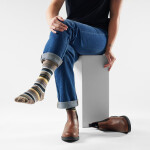 Dámské merino městské ponožky SMARTWOOL Everyday Margarita Crew Socks, Fossil velikost: 38-41 (M)