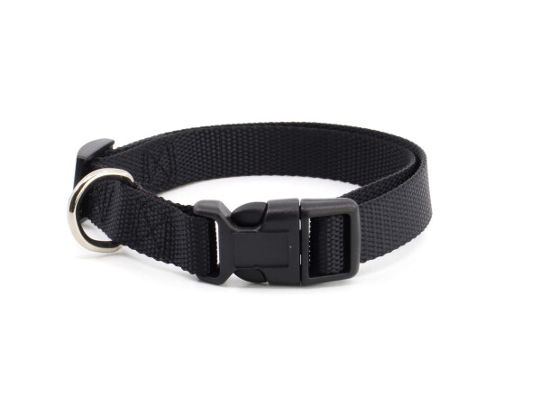 Zuky nylonový obojek pro psa | 18 - 52 cm Barva: Černá, Obvod krku: 34 - 52 cm