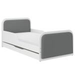 DumDekorace Univerzální dětská postel s šedým čalouněním 160 x 80 cm