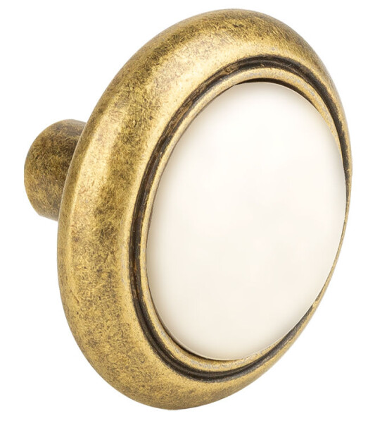 Tulip Nábytková knopka porcelánová Gipa starozlatá (309013)