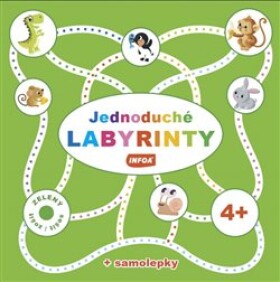 Jednoduché labyrinty - zelený sešit / zošit + samolepka