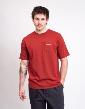 Tričko Patagonia M's Boardshort Logo Pocket Responsibili-Tee Rusty Red