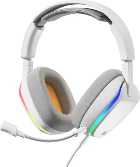 Glorious GHS Eternal bílá / Herní sluchátka s mikrofonem / Stereo / RGB / USB-C (GLO-A-2PC-WHT)