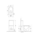 CERSANIT - WC kombi 931 FBTW REMO PRO OVAL 011 3/6 DES DUR WO ŁW WIRTUAL K3030-001