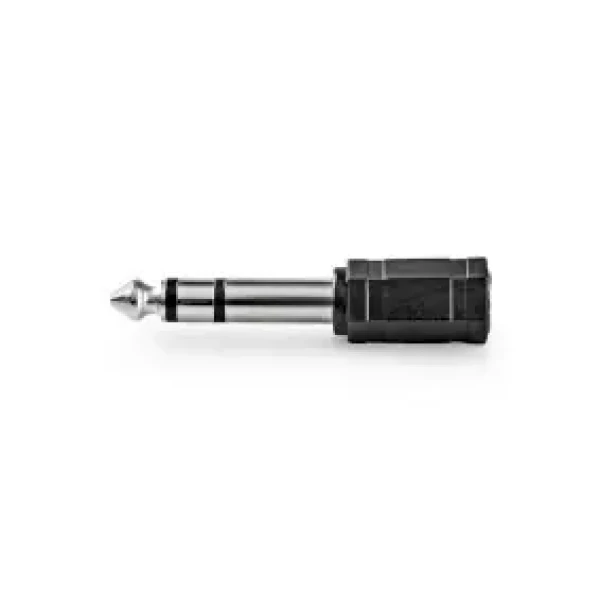 Nedis Stereo audio adaptér jack 6.35 mm (M) - jack 3.5 mm (F) černá / poniklované (CAGB23930BK)