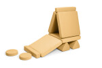 SHAPPY Dětská rozkládací pěnová pohovka SHAPPY PLAY mini Barva: Soft Beige