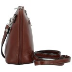 Luxusní dámská kožená crossbody kabelka Defra, hnědá