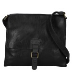 Trendy dámská koženková crossbody kabelka Mitta, černá