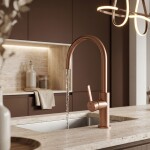 REA - Kuchyňská baterie Rivo Brush Copper REA-B9344