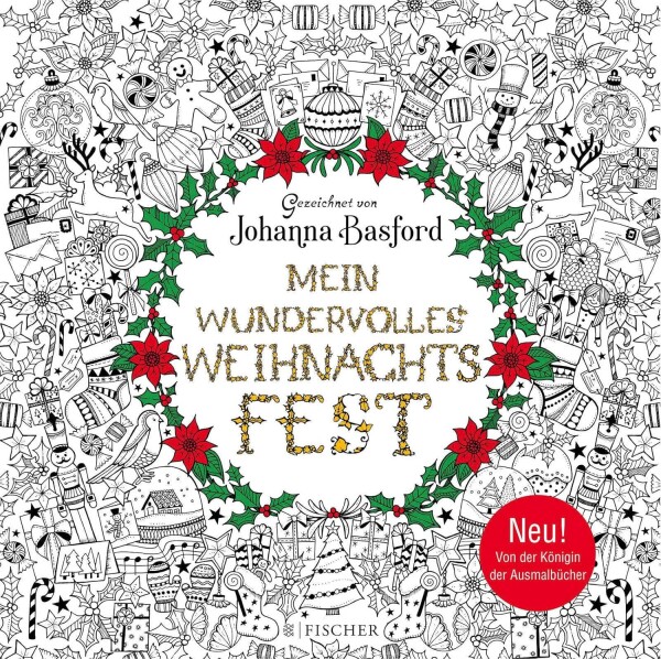 Mein wundervolles Weihnachtsfest/Vánoce, antistresové omalovánky, Johanna Basford