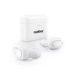 Niceboy HIVE Podsie 3 bílá / Bezdrátová sluchátka s mikrofonem / TWS / Bluetooth 5.1 / IPX5 / nabíjecí pouzdro (hive-podsie-3-white)