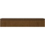 MEXEN/S - Rivel koupelnová skříňka pod umyvadlo 140 cm s deskou, 1 šuplík, reliéf , ořech 91A20-14023-1-BFC86