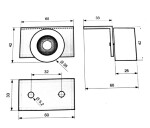 NábytekProNás Kolečko (komplet) 60 x 60 x 42 mm - guma VELIKOST BALENÍ: 1 ks MI-4032