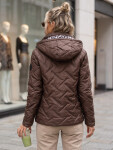 Dámská přechodová bunda s kapucí, hnědá, FashionStreet TY5772 L